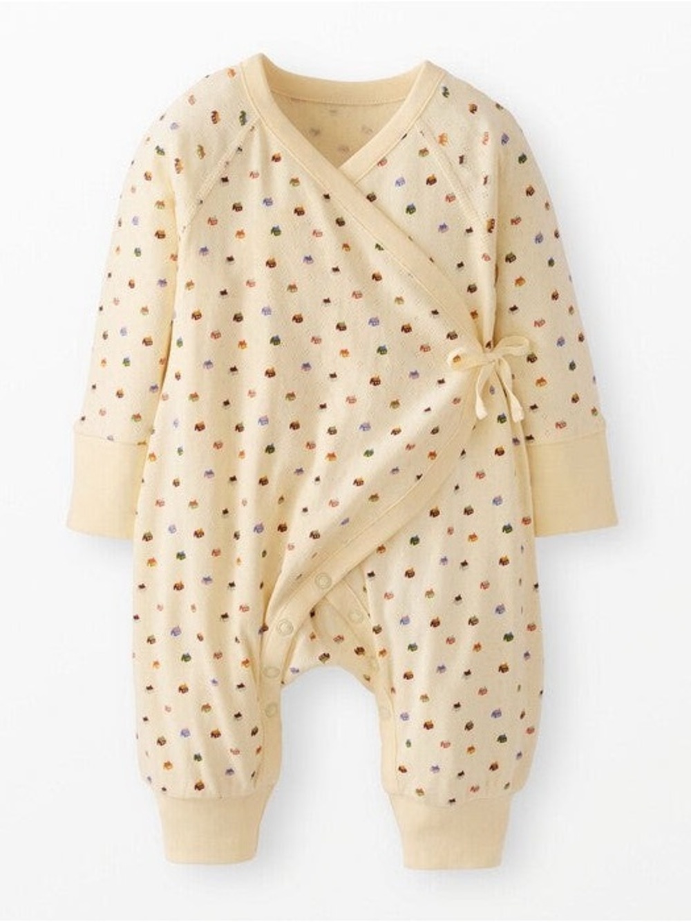 Hanna Andersson Baby Pointelle Crossover Romper 6-12mos